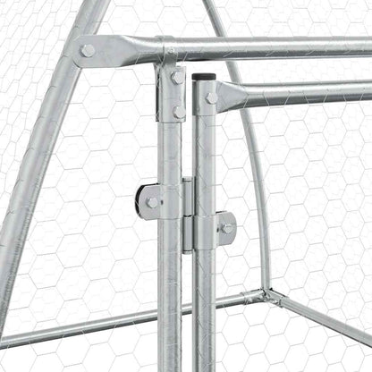 Gabbia per Polli Argento 100x105x120 cm in Acciaio Zincato | homemem39