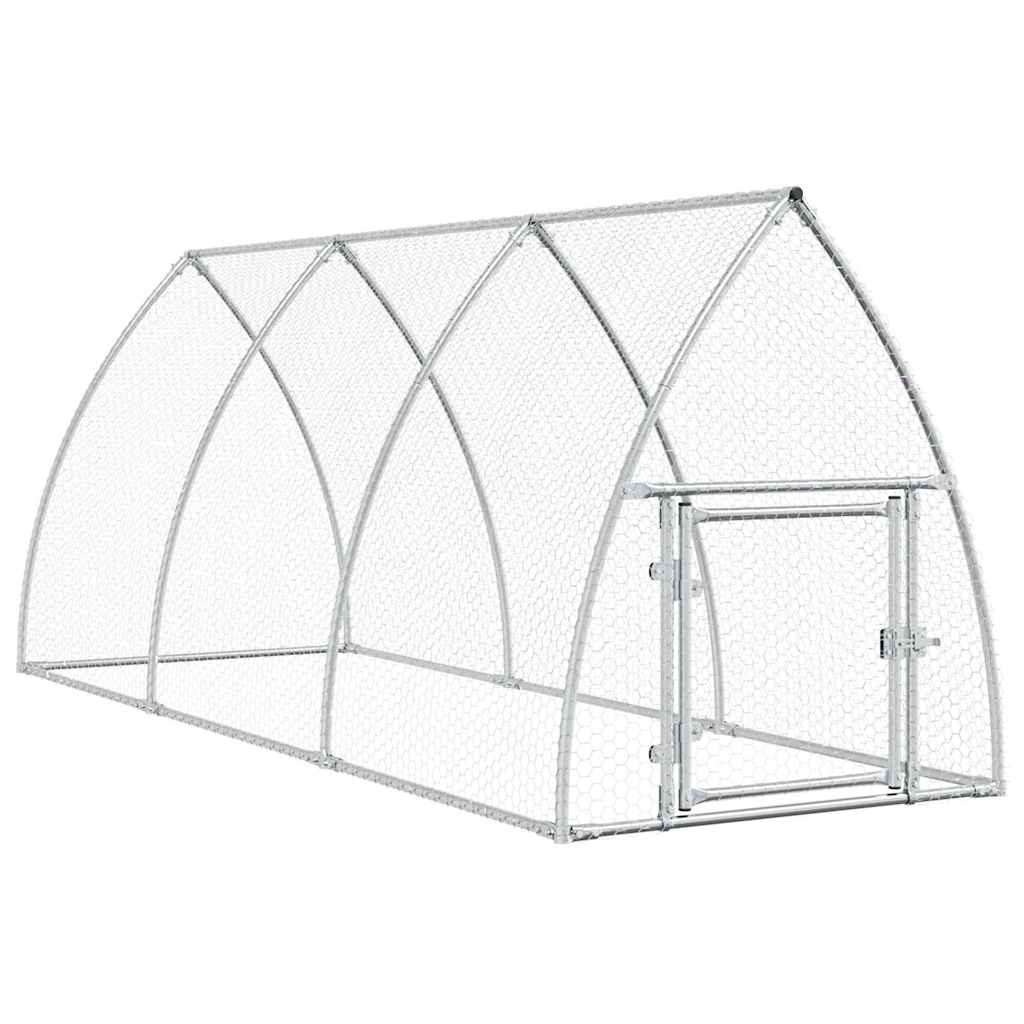 Gabbia per Polli Argento 300x105x120 cm in Acciaio Zincato | homemem39