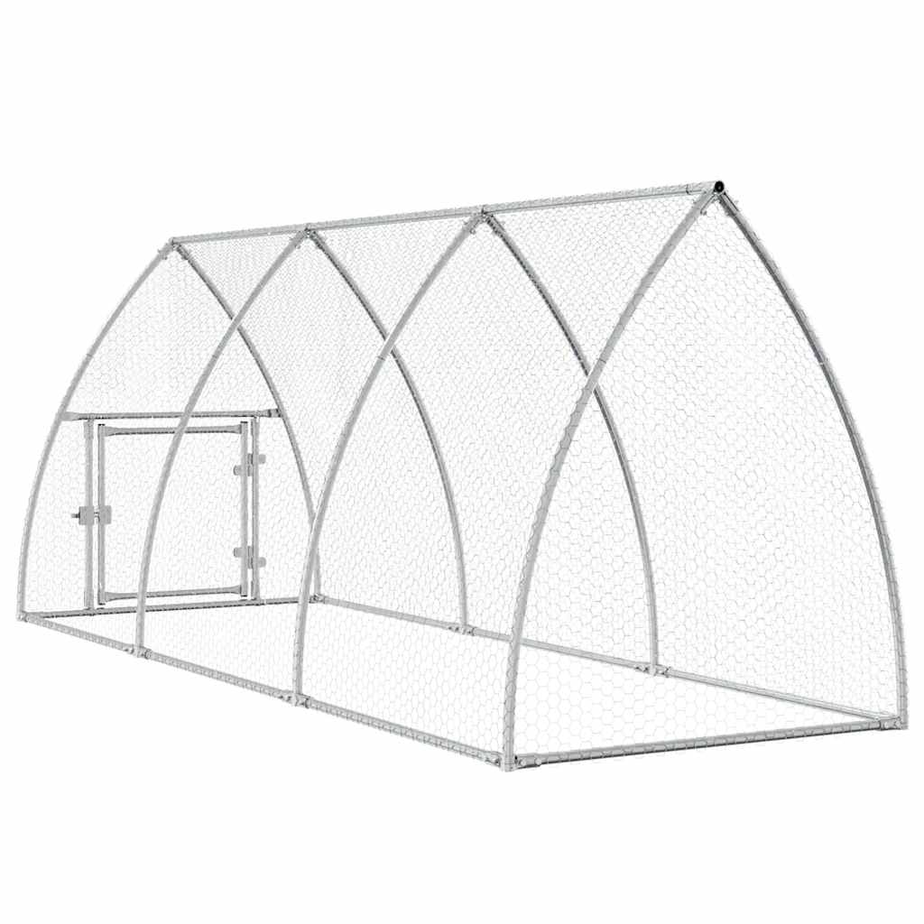 Gabbia per Polli Argento 300x105x120 cm in Acciaio Zincato | homemem39