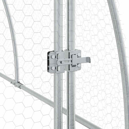 Gabbia per Polli Argento 300x105x120 cm in Acciaio Zincato | homemem39