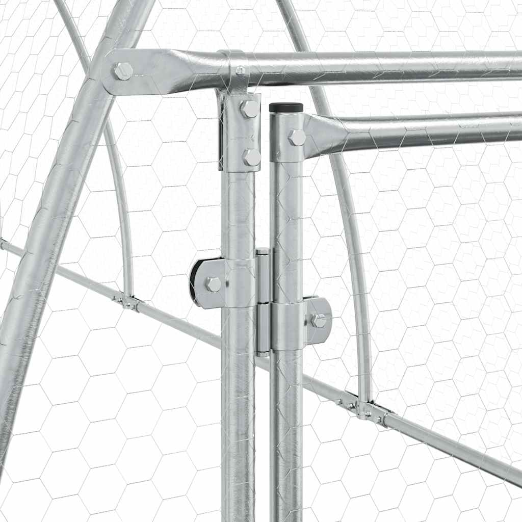 Gabbia per Polli Argento 300x105x120 cm in Acciaio Zincato | homemem39