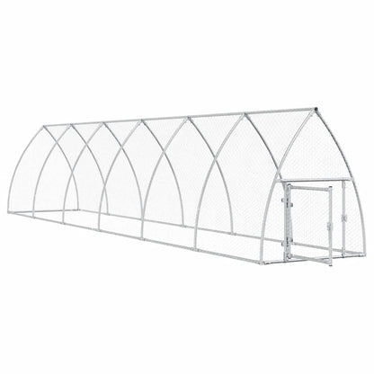Gabbia per Polli Argento 600x105x120 cm in Acciaio Zincato | homemem39