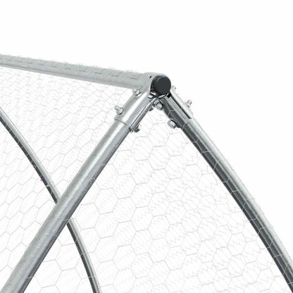 Gabbia per Polli Argento 600x105x120 cm in Acciaio Zincato | homemem39