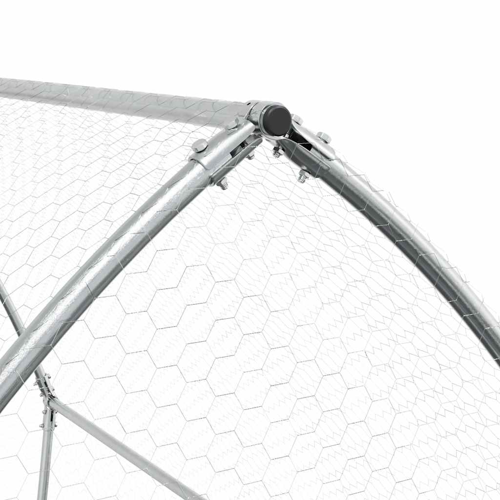 Gabbia per Polli Argento 200x105x182 cm in Acciaio Zincato | homemem39
