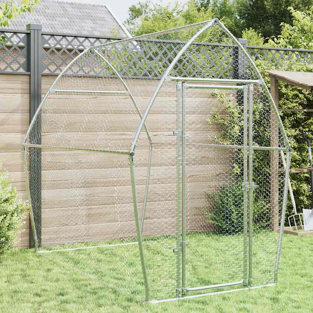 Gabbia per Polli Argento 200x105x182 cm in Acciaio Zincato | homemem39