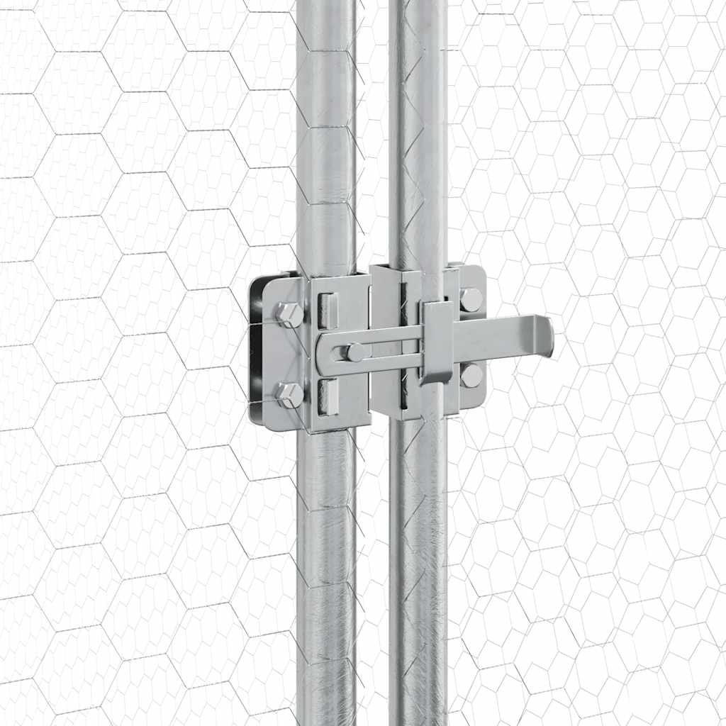 Gabbia per Polli Argento 400x105x182 cm in Acciaio Zincato | homemem39