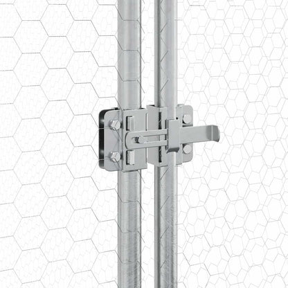 Gabbia per Polli Argento 400x105x182 cm in Acciaio Zincato | homemem39
