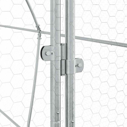 Gabbia per Polli Argento 400x105x182 cm in Acciaio Zincato | homemem39