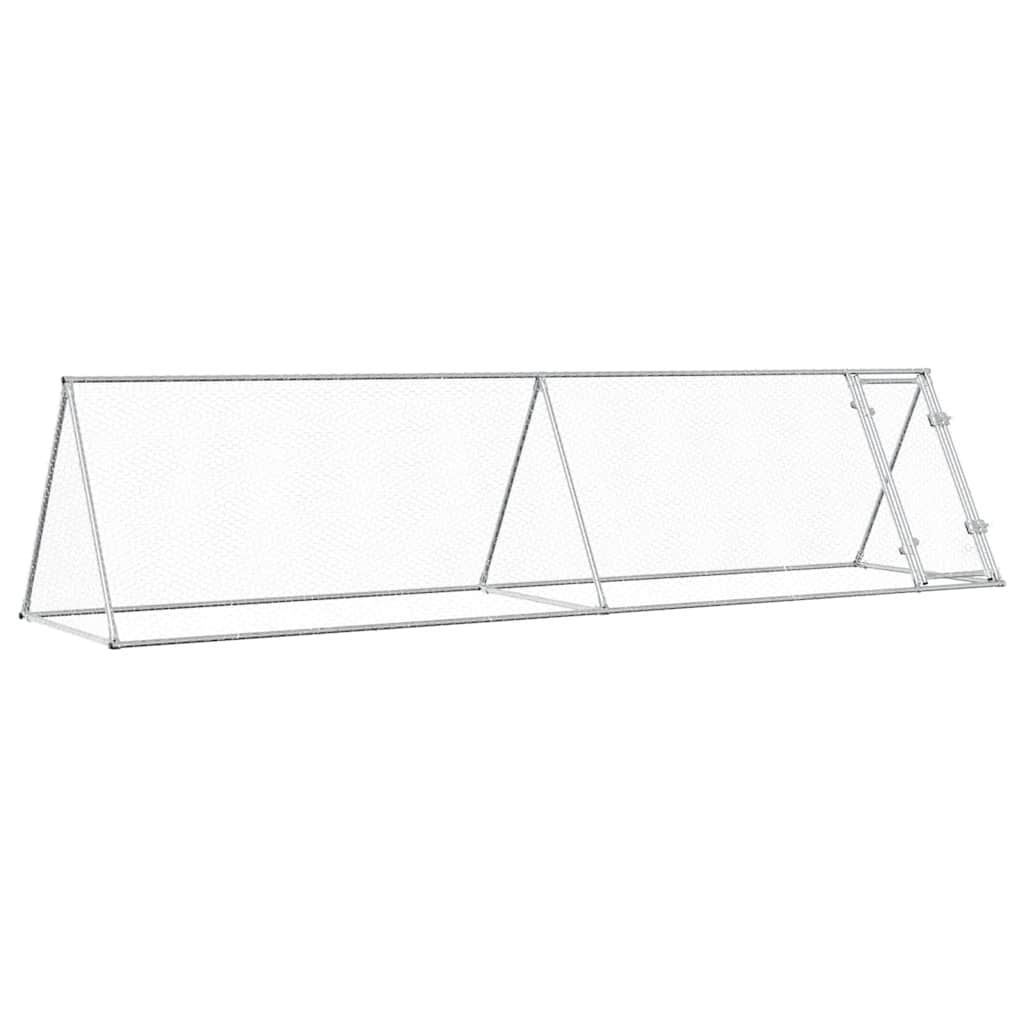 Gabbia per Polli Argento 400x105x91 cm in Acciaio Zincato | homemem39