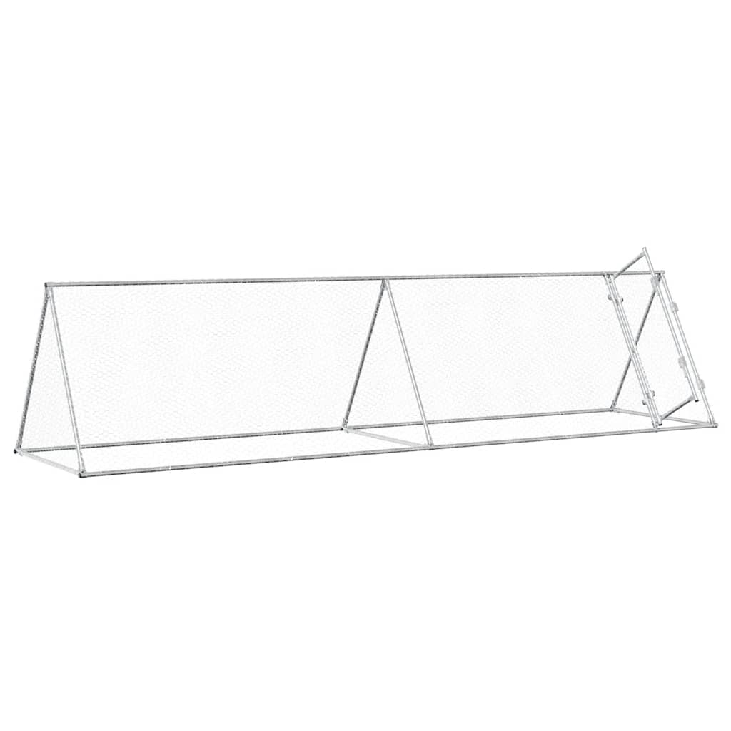 Gabbia per Polli Argento 400x105x91 cm in Acciaio Zincato | homemem39