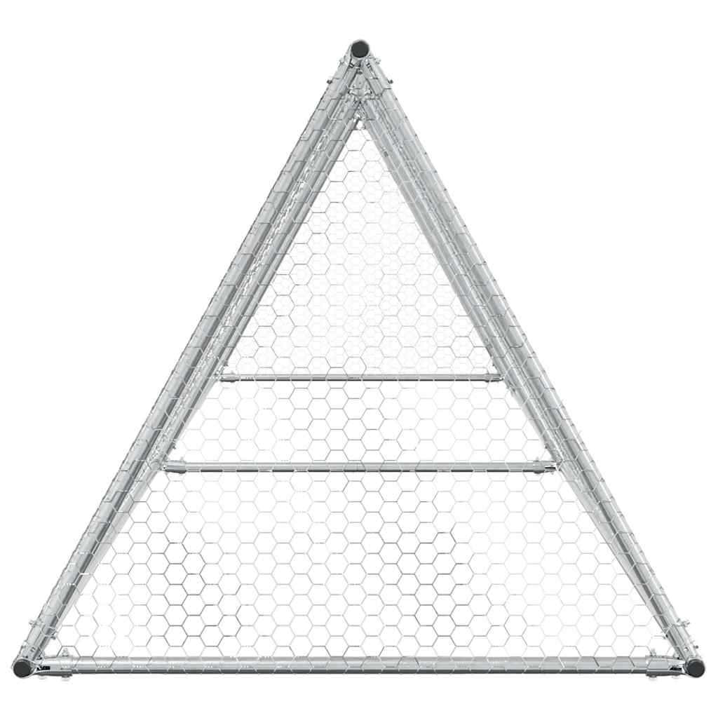 Gabbia per Polli Argento 400x105x91 cm in Acciaio Zincato | homemem39