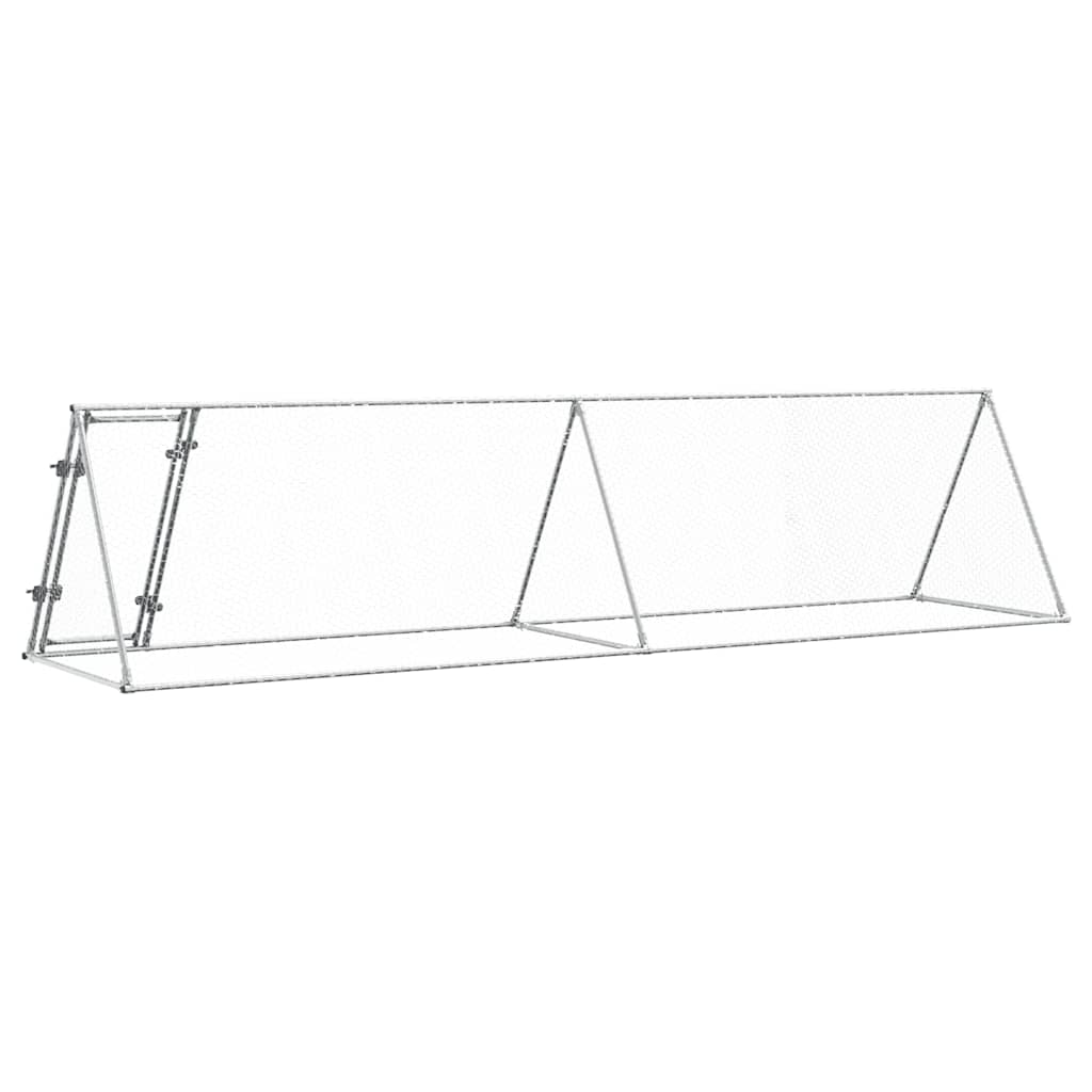 Gabbia per Polli Argento 400x105x91 cm in Acciaio Zincato | homemem39