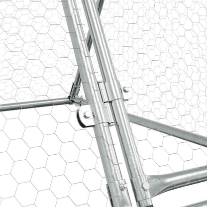 Gabbia per Polli Argento 400x105x91 cm in Acciaio Zincato | homemem39