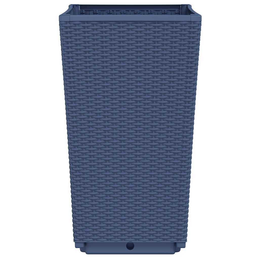 Fioriere da Giardino 2 pz Grigio Blu 32,5x32,5x57 cm in PP | homemem39
