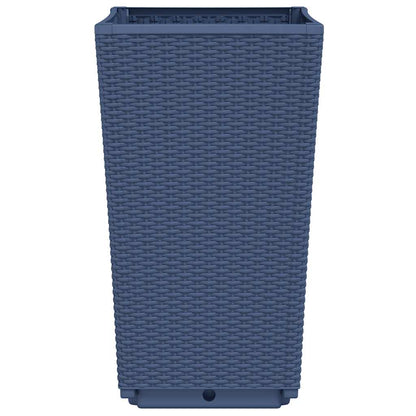 Fioriere da Giardino 2 pz Grigio Blu 32,5x32,5x57 cm in PP | homemem39