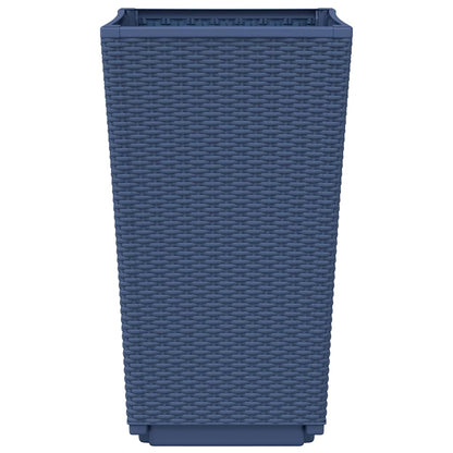 Fioriere da Giardino 2 pz Grigio Blu 32,5x32,5x57 cm in PP | homemem39