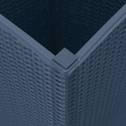 Fioriere da Giardino 2 pz Grigio Blu 32,5x32,5x57 cm in PP | homemem39