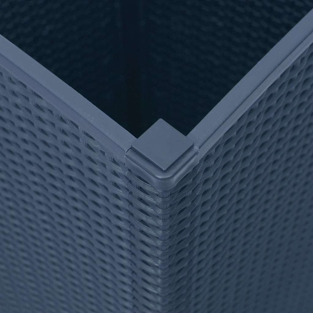 Fioriere da Giardino 2 pz Grigio Blu 32,5x32,5x57 cm in PP - homemem39