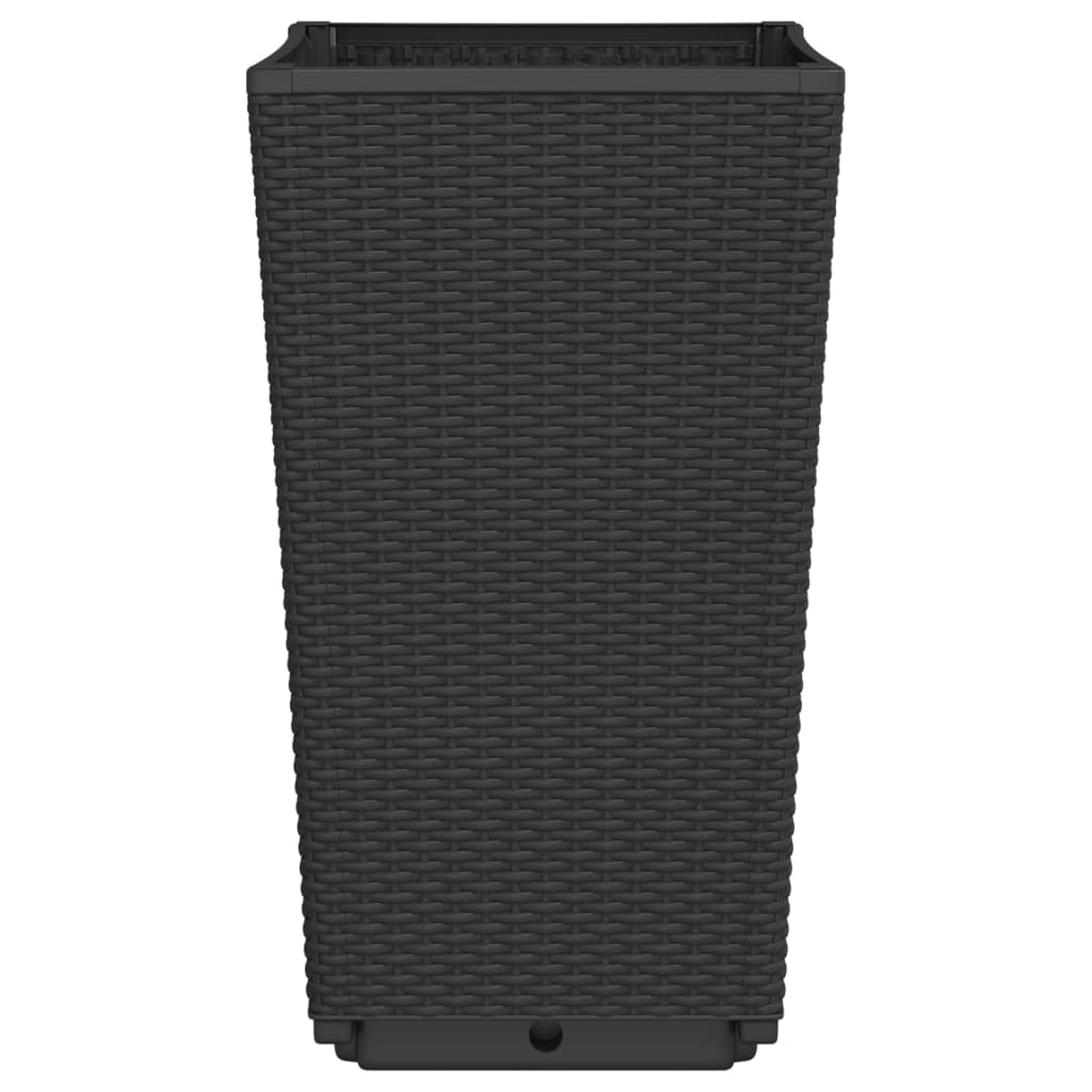 Fioriere da Giardino 2 pz Nere 32,5x32,5x57 cm in PP | homemem39