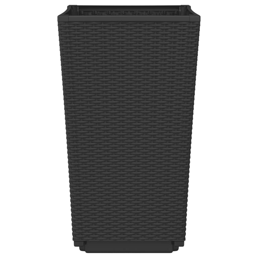 Fioriere da Giardino 2 pz Nere 32,5x32,5x57 cm in PP | homemem39