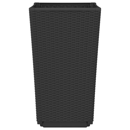 Fioriere da Giardino 2 pz Nere 32,5x32,5x57 cm in PP | homemem39