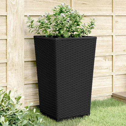 Fioriere da Giardino 2 pz Nere 32,5x32,5x57 cm in PP | homemem39