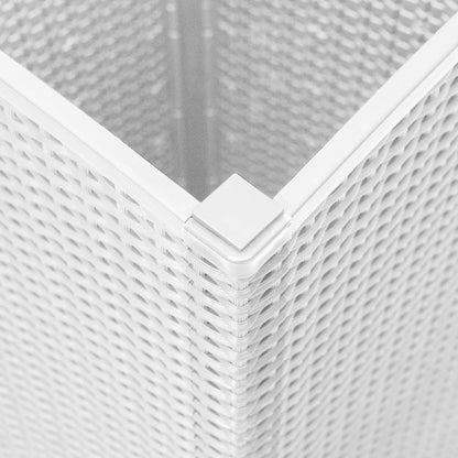 Fioriere da Giardino 2 pz Bianche 32,5x32,5x57 cm in PP | homemem39
