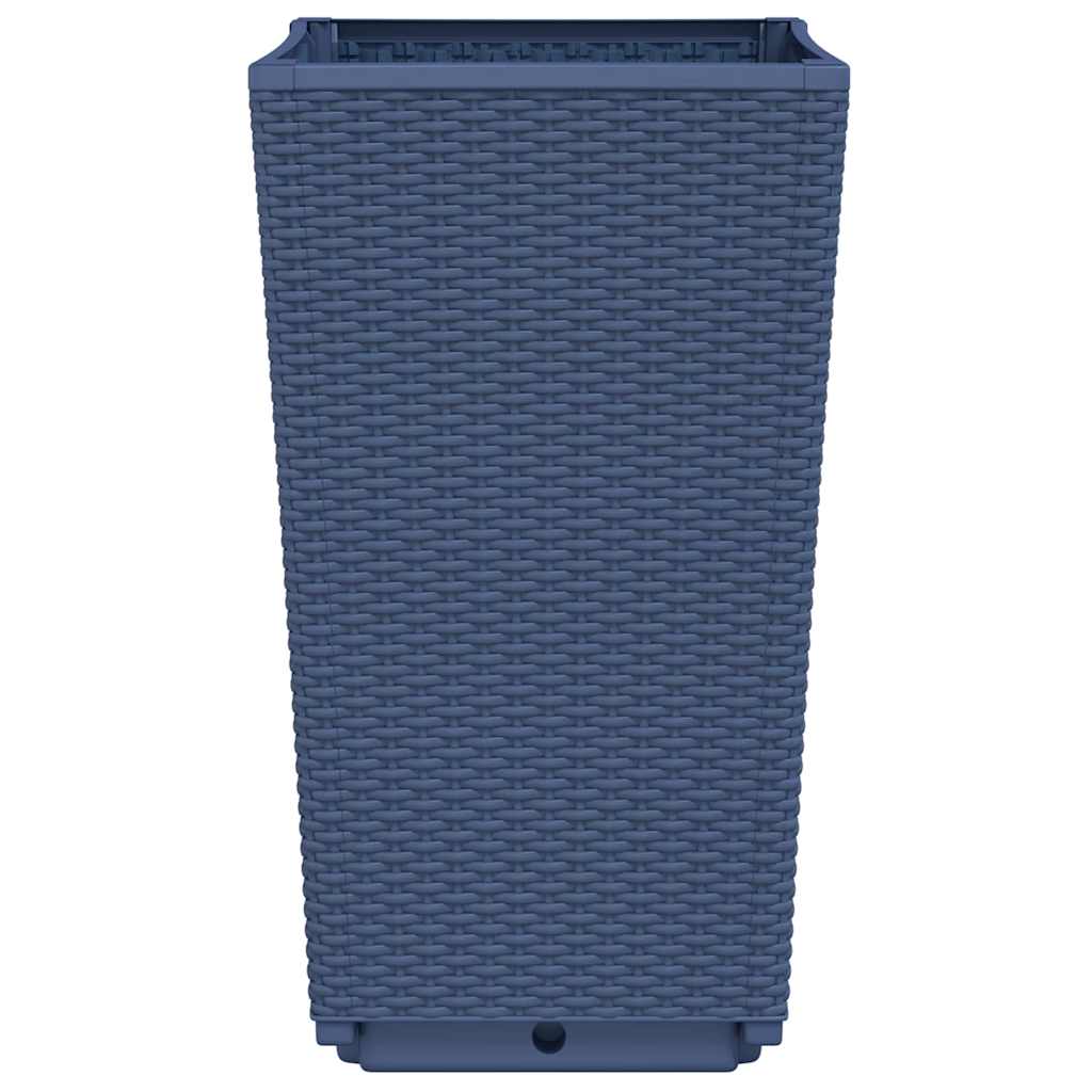Fioriere da Giardino 4 pz Grigio Blu 32,5x32,5x57 cm in PP | homemem39