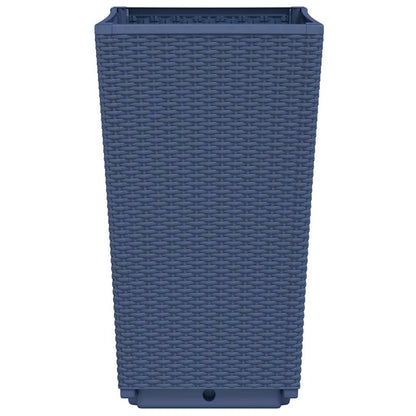 Fioriere da Giardino 4 pz Grigio Blu 32,5x32,5x57 cm in PP | homemem39