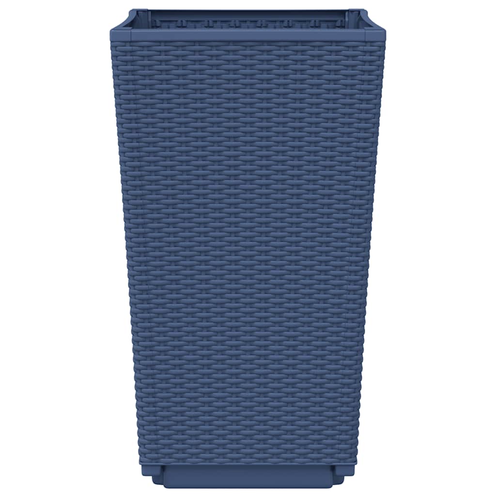 Fioriere da Giardino 4 pz Grigio Blu 32,5x32,5x57 cm in PP | homemem39