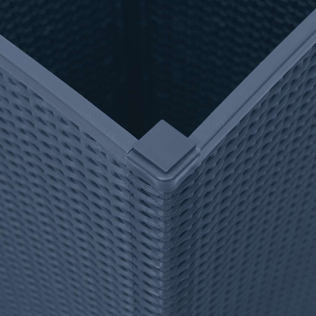 Fioriere da Giardino 4 pz Grigio Blu 32,5x32,5x57 cm in PP | homemem39