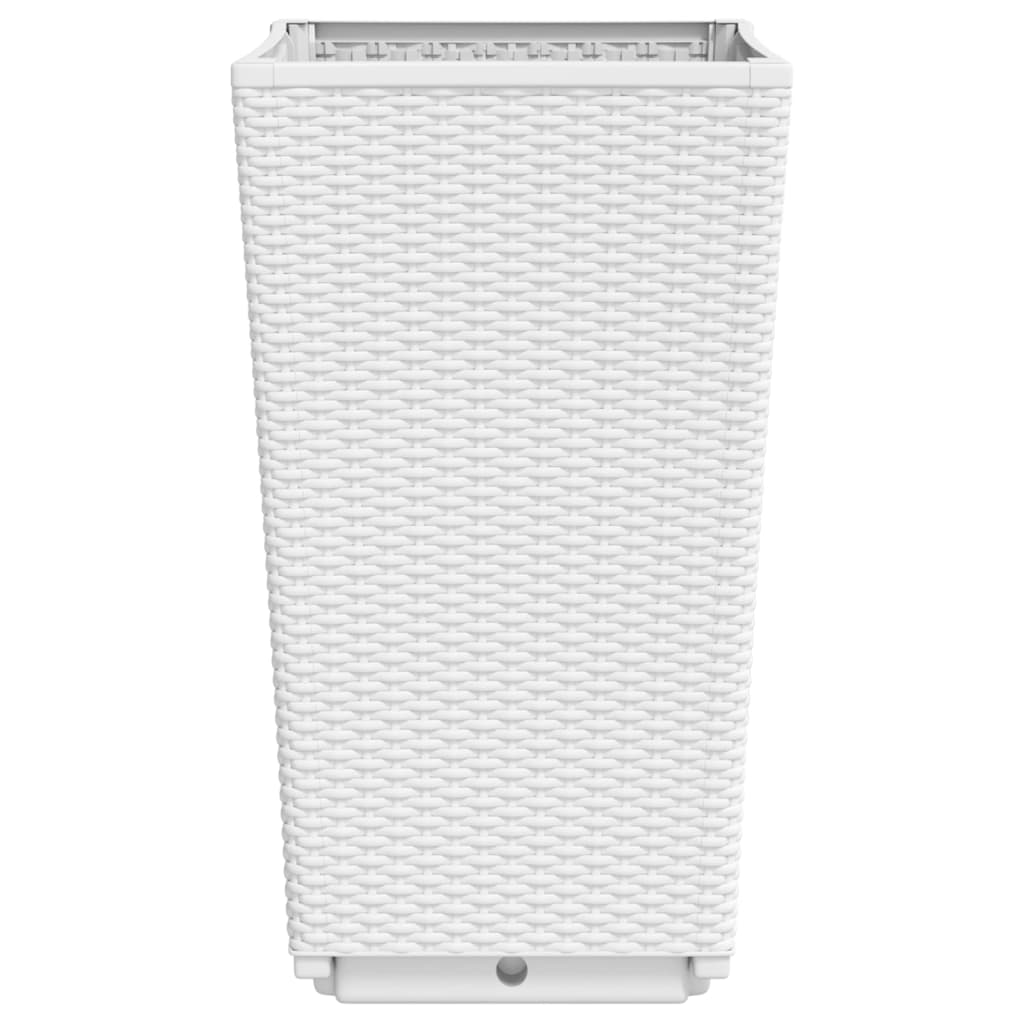 Fioriere da Giardino 4 pz Bianche 32,5x32,5x57 cm in PP - homemem39