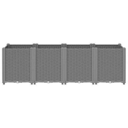 Fioriera da Giardino Grigio Chiaro 160x40x53 cm in PP - homemem39