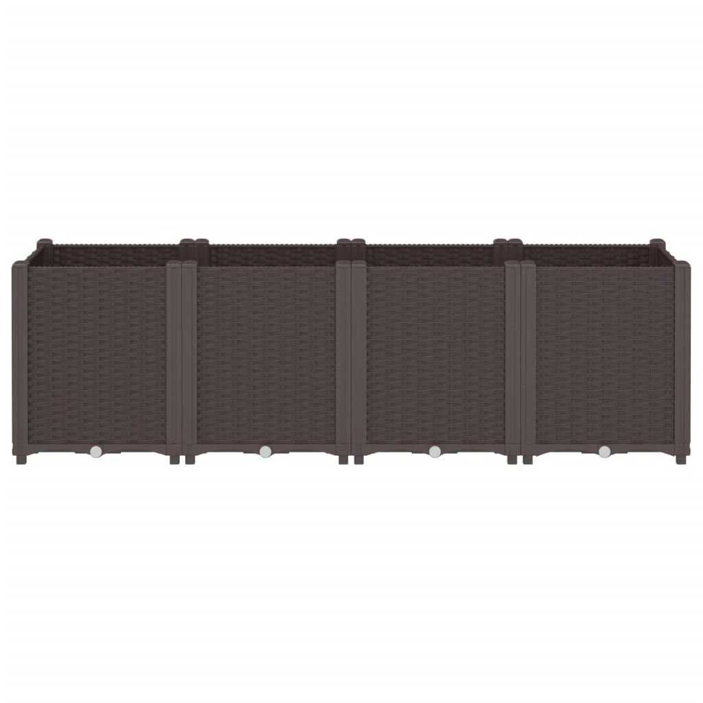 Fioriera da Giardino Marrone 160x40x53 cm in PP - homemem39