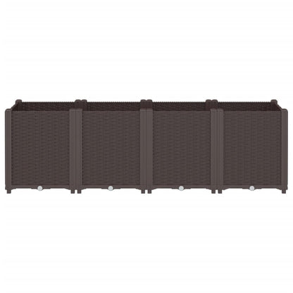 Fioriera da Giardino Marrone 160x40x53 cm in PP - homemem39