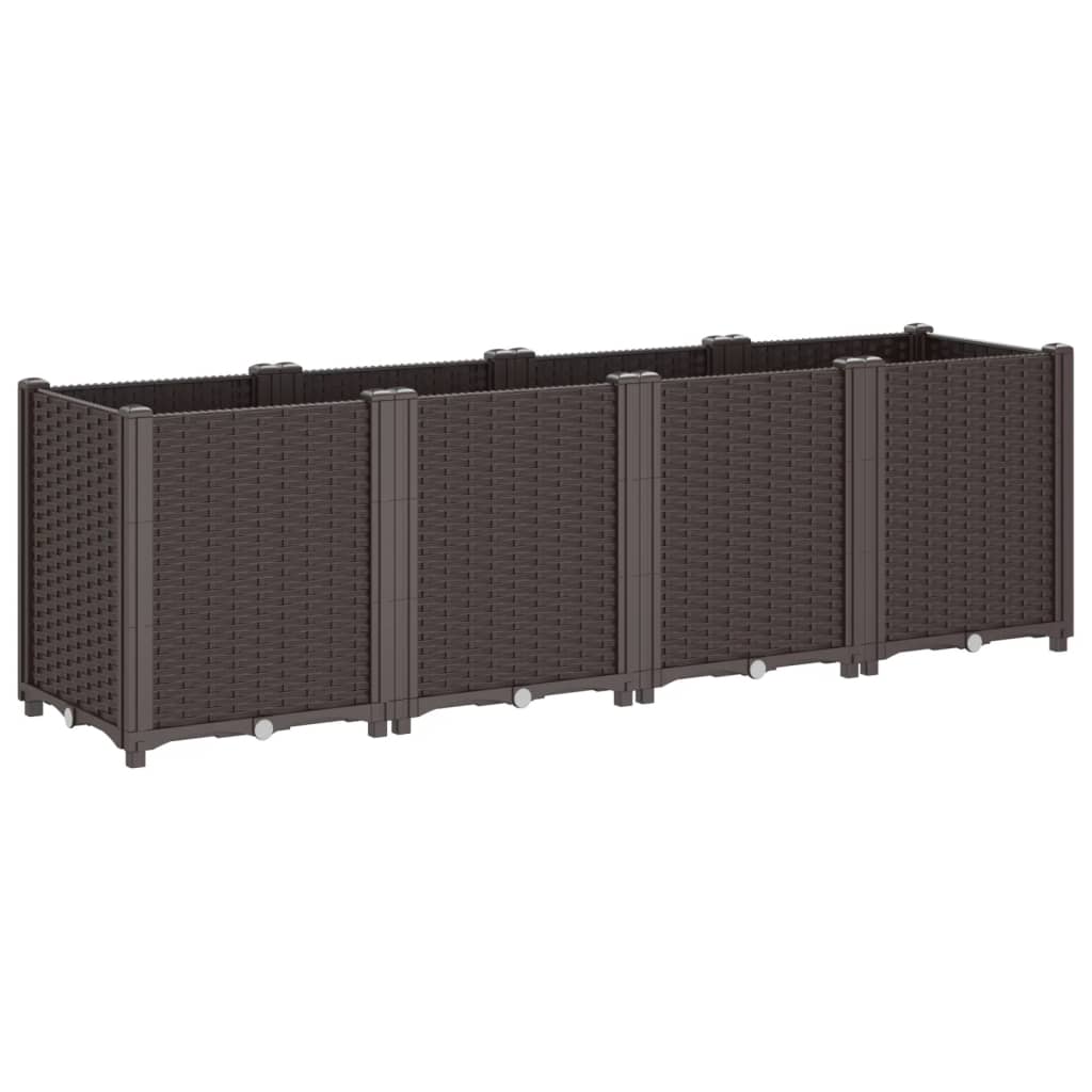 Fioriera da Giardino Marrone 160x40x53 cm in PP - homemem39
