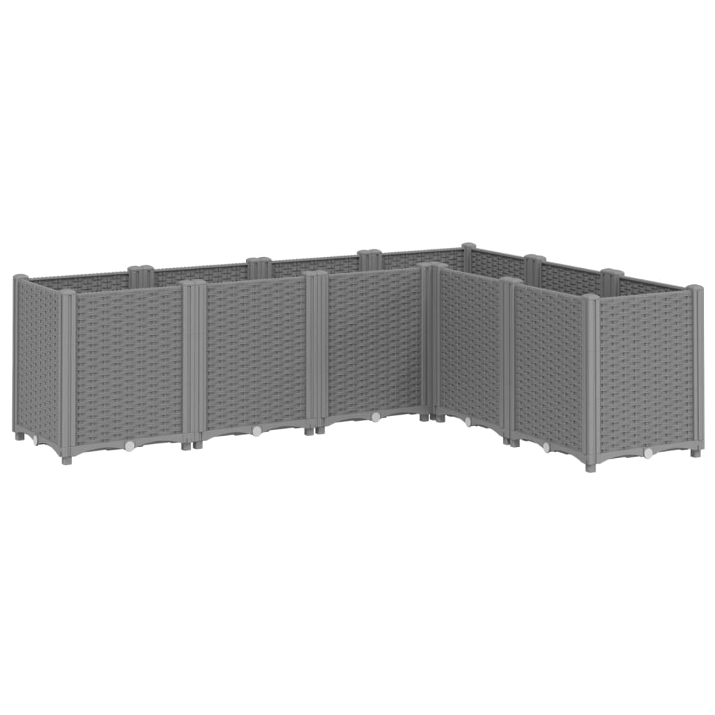 Fioriera da Giardino Grigio Chiaro 160x120x53 cm in PP | homemem39
