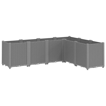 Fioriera da Giardino Grigio Chiaro 160x120x53 cm in PP | homemem39