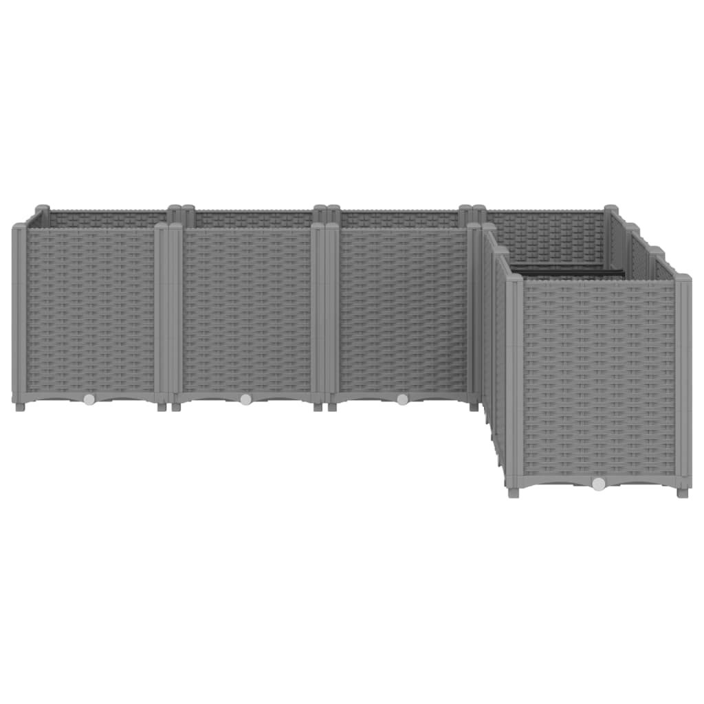Fioriera da Giardino Grigio Chiaro 160x120x53 cm in PP | homemem39