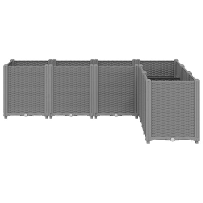 Fioriera da Giardino Grigio Chiaro 160x120x53 cm in PP | homemem39