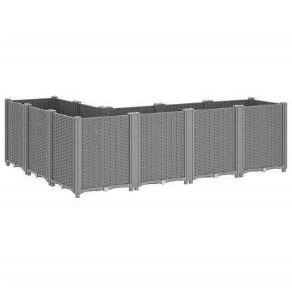 Fioriera da Giardino Grigio Chiaro 160x120x53 cm in PP | homemem39