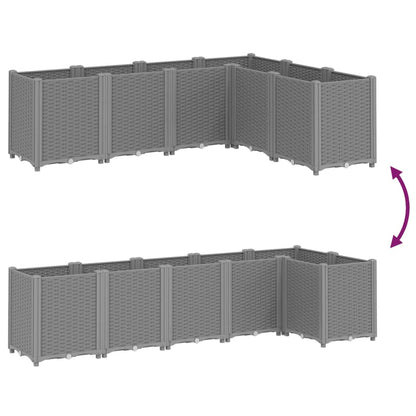 Fioriera da Giardino Grigio Chiaro 160x120x53 cm in PP | homemem39