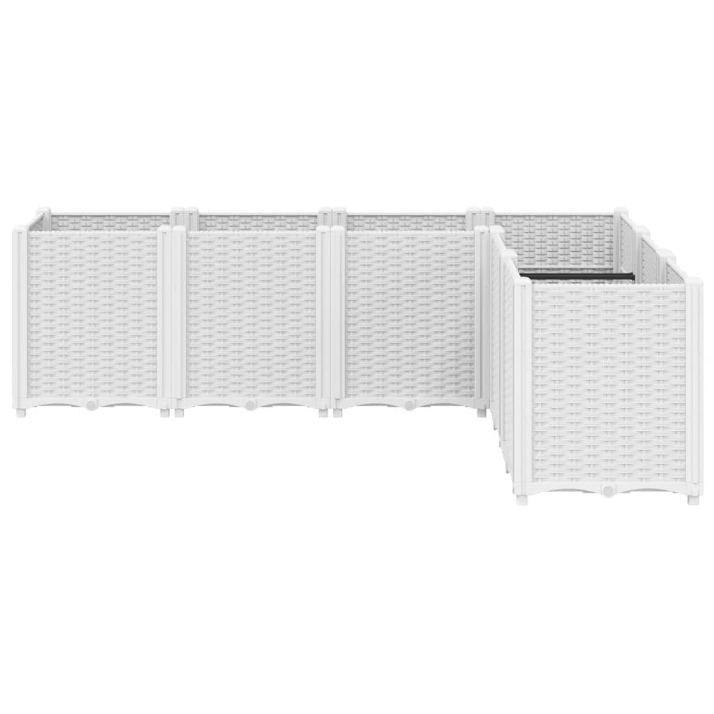 Fioriera da Giardino Bianca 160x120x53 cm in PP | homemem39