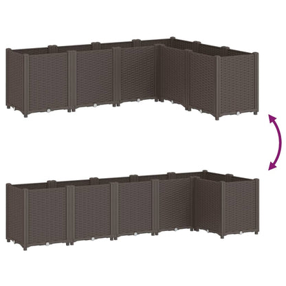 Fioriera da Giardino Marrone 160x120x53 cm in PP | homemem39
