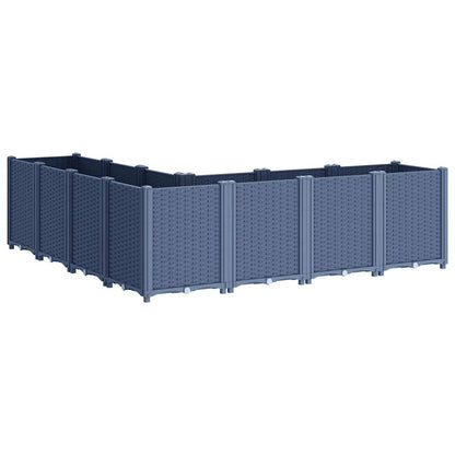 Fioriera da Giardino Grigio Blu 160x160x53 cm in PP