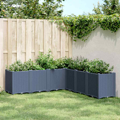 Fioriera da Giardino Grigio Blu 160x160x53 cm in PP