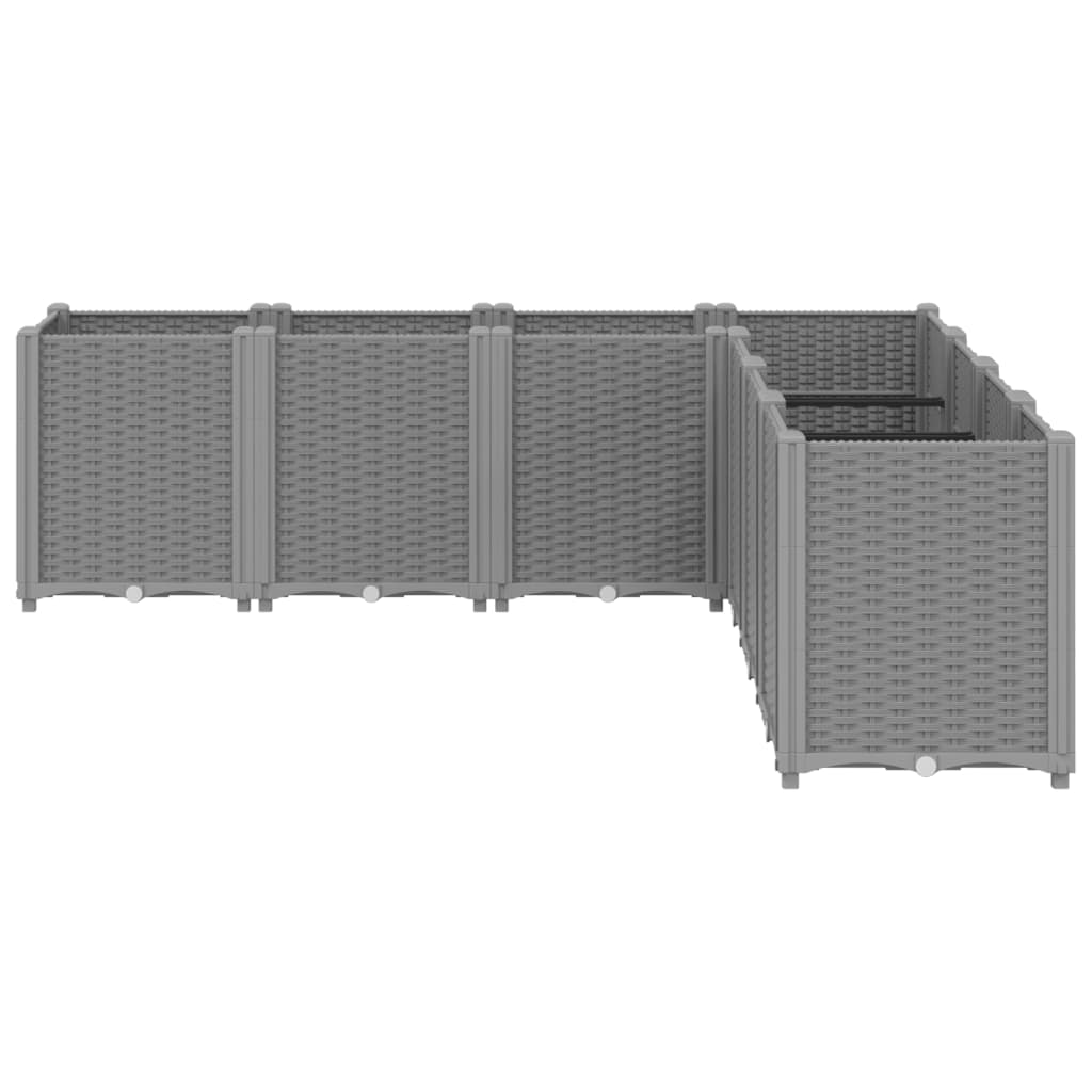 Fioriera da Giardino Grigio Chiaro 160x160x53 cm in PP | homemem39