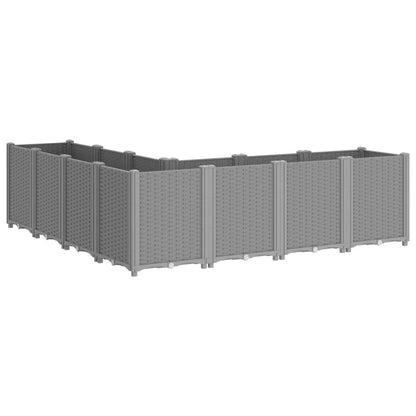 Fioriera da Giardino Grigio Chiaro 160x160x53 cm in PP | homemem39