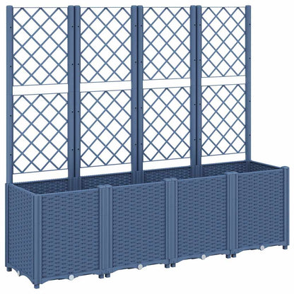 Fioriera Giardino con Traliccio Grigio Blu 160x40x140 cm PP - homemem39