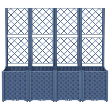 Fioriera Giardino con Traliccio Grigio Blu 160x40x140 cm PP - homemem39